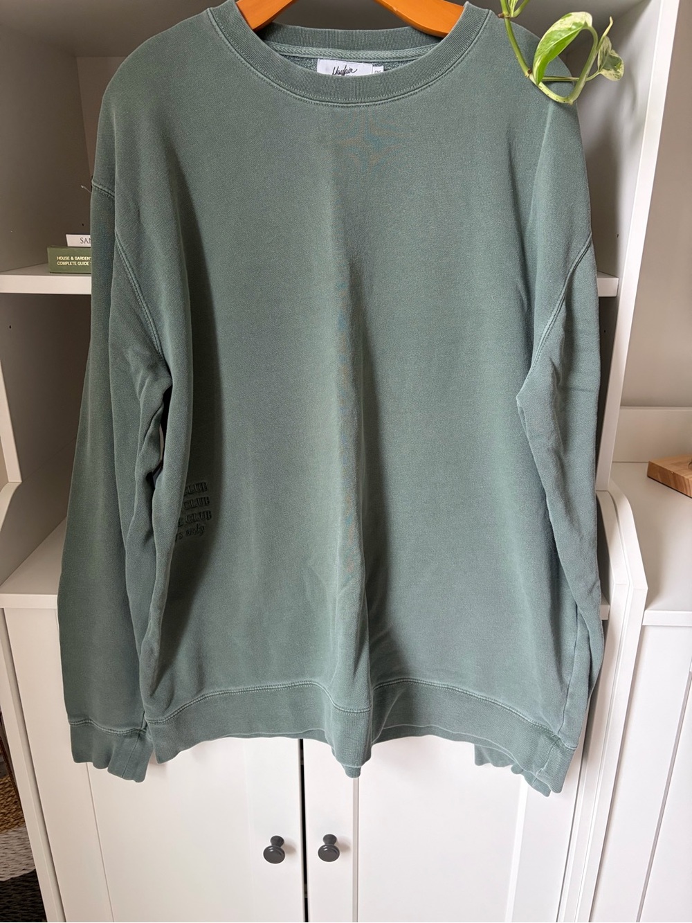 The Mayfair Group Relaxed Crewneck Sweatshirt in Sage Green